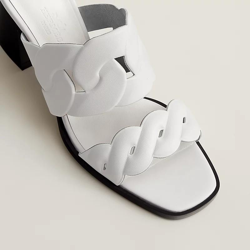 Giày Hermes Gaby 60 Sandal Nữ Trắng